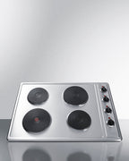 Accucold 30" Wide 4-burner Solid Disk Cooktop in Stainless Steel