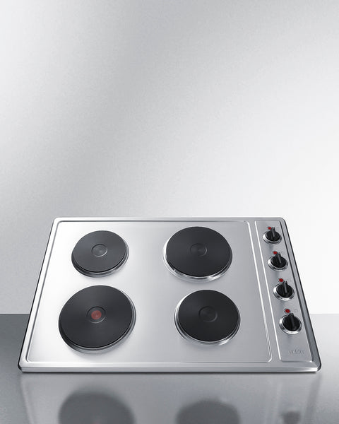 Accucold 30" Wide 4-burner Solid Disk Cooktop in Stainless Steel