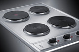 30" Wide 4-burner Solid Disk Cooktop in Stainless Steel