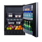 Accucold 24" wide counter height ENERGY STAR certified refrigerator-freezer for recessed use – CT66BK2SSRSIF