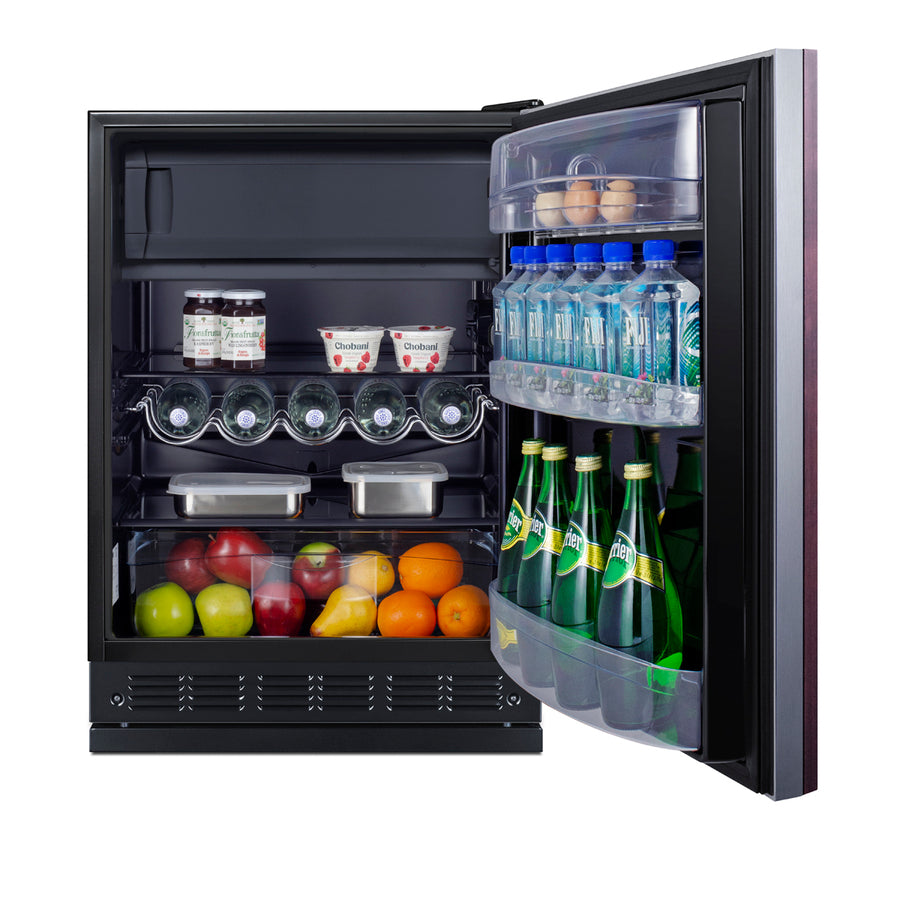 Accucold 24" wide counter height ENERGY STAR certified refrigerator-freezer for recessed use – CT66BK2SSRSIF