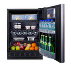 Accucold 24" wide counter height ENERGY STAR certified refrigerator-freezer for recessed use – CT66BK2SSRSIF