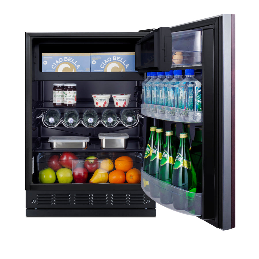 Accucold 24" wide counter height ENERGY STAR certified refrigerator-freezer for recessed use – CT66BK2SSRSIF