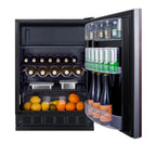 Accucold 24" wide counter height ENERGY STAR certified refrigerator-freezer for recessed use – CT66BK2SSRSIF