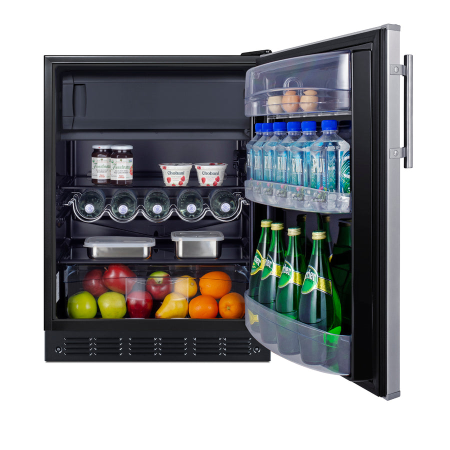 Accucold 24" wide ADA height ENERGY STAR certified refrigerator-freezer made in Europe – CT66BK2SSADA