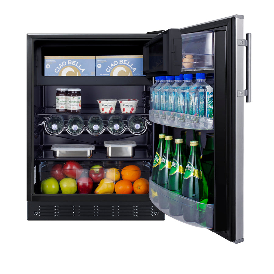 Accucold 24" wide ADA height ENERGY STAR certified refrigerator-freezer made in Europe – CT66BK2SSIFADALHD