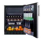 Accucold 24" wide ADA height ENERGY STAR certified refrigerator-freezer made in Europe – CT66BK2SSIFADALHD