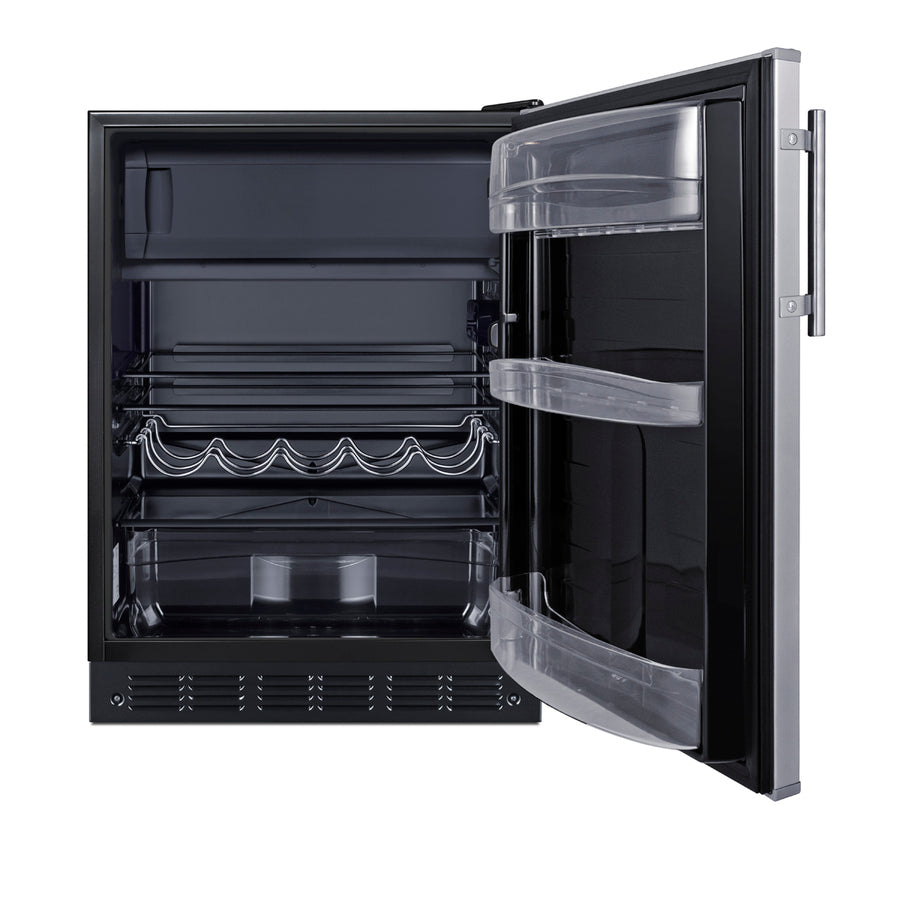 Accucold 24" wide ADA height ENERGY STAR certified refrigerator-freezer made in Europe – CT66BK2SSIFADALHD