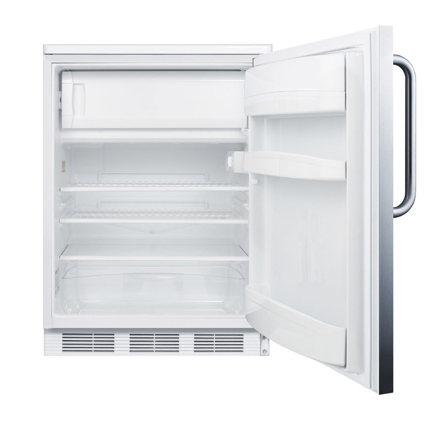 Accucold 24" Wide Refrigerator-Freezer (Model CT66LWSSTB)