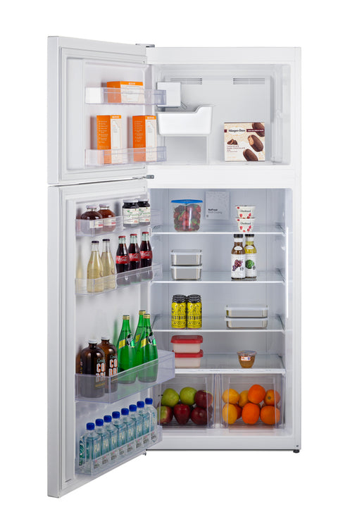Accucold Full-size top mount refrigerator-freezer with icemaker in white (Model CTR21WIM)