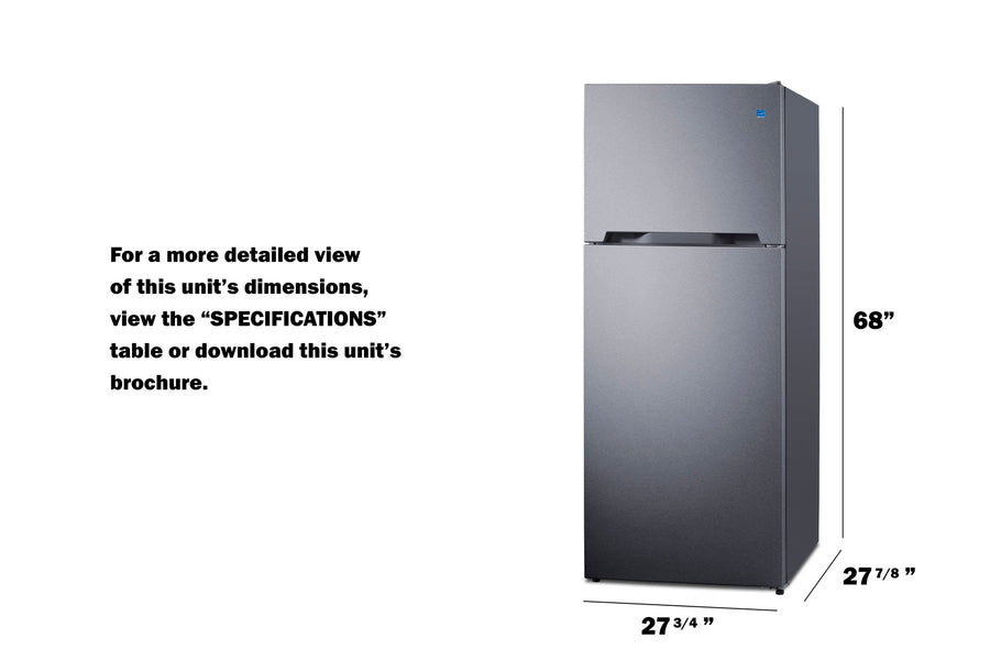 Accucold 28" Top Mount Refrigerator-freezer (Model CTR15SS)