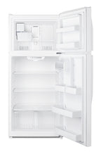 Accucold Full-size top mount refrigerator-freezer in white with icemaker (Model CTR18WIM)