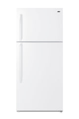 Accucold Full-size top mount refrigerator-freezer in white with icemaker (Model CTR18WIM)
