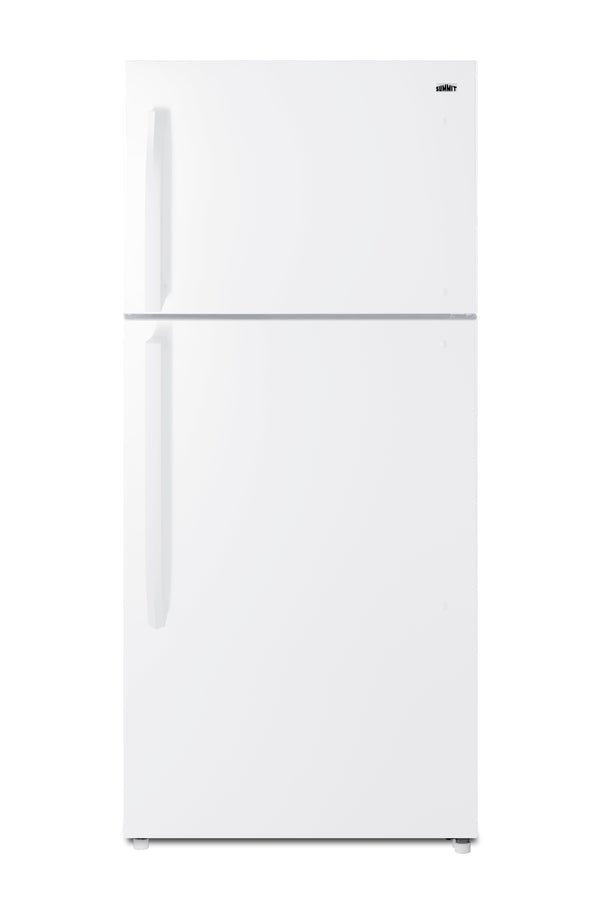 Accucold Full-size top mount refrigerator-freezer in white with icemaker (Model CTR18WIM)