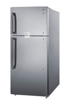 Accucold Full-size top mount refrigerator-freezer with combination lock in stainless steel (Model CTR21PLLLF2)