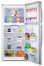 Accucold Full-size top mount refrigerator-freezer with combination lock in stainless steel (Model CTR21PLLLF2)