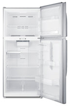 Accucold Full-size top mount refrigerator-freezer with combination lock in stainless steel (Model CTR21PLLLF2)