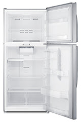 Accucold Full-size top mount refrigerator-freezer with combination lock in stainless steel (Model CTR21PLLLF2)