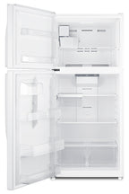Full-size top mount refrigerator-freezer with icemaker in white (Model CTR21WIMLHD)