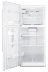 Full-size top mount refrigerator-freezer with icemaker in white (Model CTR21WIMLHD)