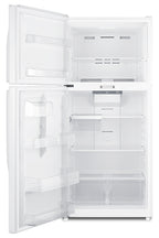 Full-size top mount refrigerator-freezer with combination lock in white (Model CTR21WLLF2LHD)