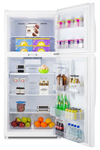 Accucold Full-size top mount refrigerator-freezer with combination lock in white (Model CTR21WLLF2)