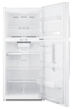 Accucold Full-size top mount refrigerator-freezer with combination lock in white (Model CTR21WLLF2)