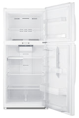 Accucold Full-size top mount refrigerator-freezer with combination lock in white (Model CTR21WLLF2)