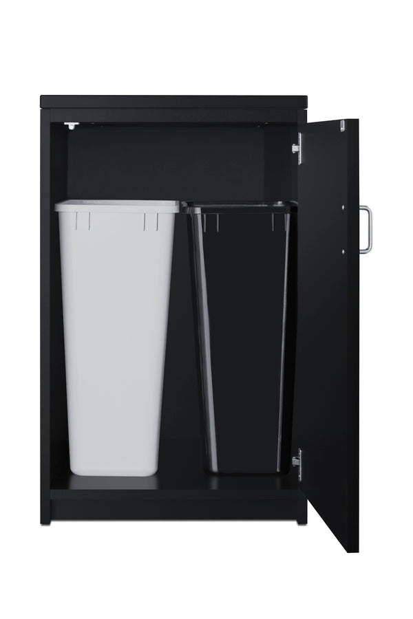 Trash cabinet with two bins included, ships fully assembled Secondary image