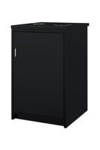 Trash cabinet with two bins included, ships fully assembled