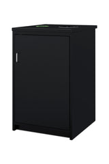 Trash cabinet with two bins included, ships fully assembled
