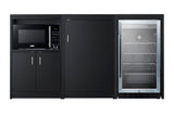 64" Wide Casework Suite with Refrigerator, Microwave, and Cabinets (Model CWSUITE64G)
