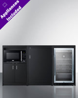 64" Wide Casework Suite with Refrigerator, Microwave, and Cabinets (Model CWSUITE64G)
