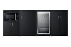 Accucold 85" Wide Casework Suite with Refrigerator, Microwave, and Cabinets (Model CWSUITE85G)