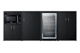 Accucold 85" Wide Casework Suite with Refrigerator, Microwave, and Cabinets (Model CWSUITE85G)