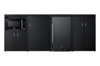 85" Wide Casework Suite with Refrigerator, Microwave, and Cabinets (Model CWSUITE85R)
