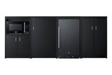 85" Wide Casework Suite with Refrigerator, Microwave, and Cabinets (Model CWSUITE85R)