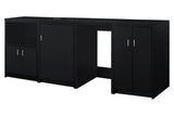 85" Wide Casework Suite with Refrigerator, Microwave, and Cabinets (Model CWSUITE85R)