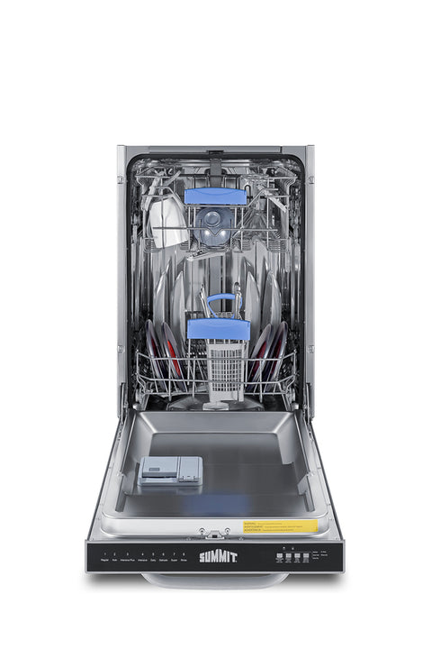Accucold 18" wide ADA compliant ENERGY STAR certified dishwasher in stainless steel with top controls