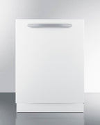 24" wide ENERGY STAR certified ADA height dishwasher in white with top-mount controls