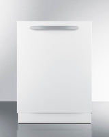 24" wide ENERGY STAR certified ADA height dishwasher in white with top-mount controls