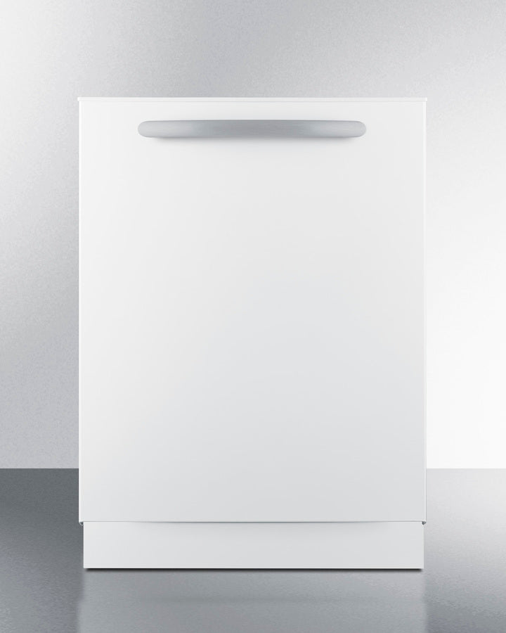 24" wide ENERGY STAR certified ADA height dishwasher in white with top-mount controls