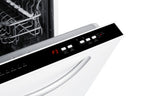 24" wide ENERGY STAR certified ADA height dishwasher in white with top-mount controls