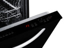 24" wide ENERGY STAR certified ADA height dishwasher in black with top-mount controls