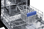 24" wide ENERGY STAR certified ADA height dishwasher in black with top-mount controls