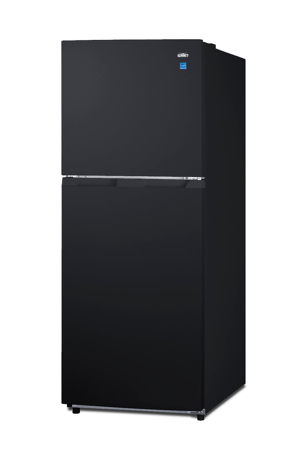 10 cu.ft. ENERGY STAR certified top mount refrigerator-freezer in black (Model FF1087BLHD) - Angle
