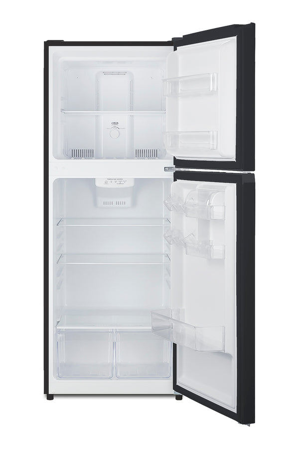 10 cu.ft. ENERGY STAR certified top mount refrigerator-freezer in black (Model FF1087B) - Open