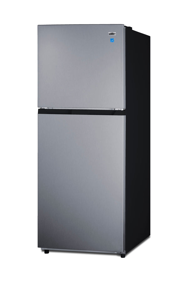 Accucold 10 Cu.ft. Top Mount Refrigerator-freezer in a Stainless Steel Look with Icemaker (Model FF1089PLIM)