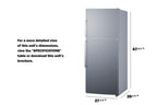 ENERGY STAR certified counter depth refrigerator-freezer with stainless steel doors, platinum cabinet, and icemaker (Mod