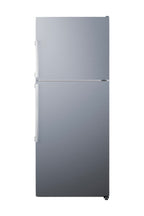 ENERGY STAR certified counter depth refrigerator-freezer with stainless steel doors, platinum cabinet, and icemaker (Mod